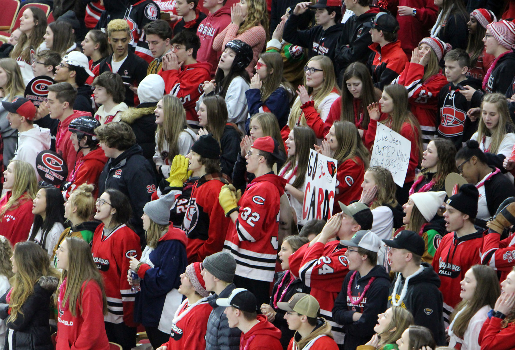 Chi-Hi boys hockey vs Verona at Division 1 state semifinals 3-6-20